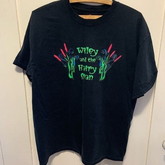 Vintage 90s Wiley and the hairy man play theater neon tee! Super weird! - Picture 4 of 4